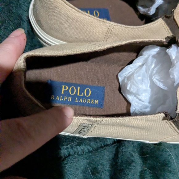 Polo by Ralph Lauren Tan Slip-On Men\'s Shoes 8D NWOT